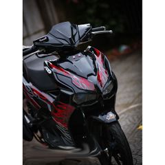 Tem rời Air Blade 2022 mẫu lửa đỏ đen, in sắc nét, 3 lớp không phai màu CM00133 1 2
