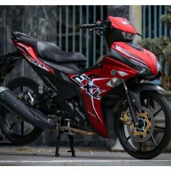 Tem Rời Yamaha Exciter 155 Logo Exi Dán Xe Đỏ  - Decal In Chất Lượng