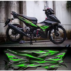 Tem exciter lửa xe đen phối đủ màu