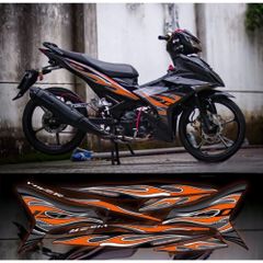 Tem exciter lửa xe đen phối đủ màu