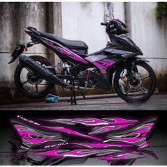 Tem exciter lửa xe đen phối đủ màu