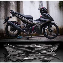 Tem exciter lửa xe đen phối đủ màu
