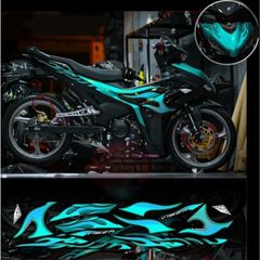 Tem rời exciter 155 mẫu lửa mới xe đen phối đủ màu