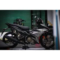 tem rời exciter 150 mẫu y15 chế bạc đen mới