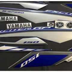 Tem Rời Exciter 150 Zin 2017 Xanh Gp - Tem Lụa Cao Cấp  - Decal In Chất Lượng