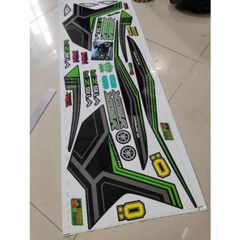 Tem Rời Exciter 150 Y16ZR Đen Phối Xanh Lá  - Decal In Chất Lượng