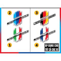 tem sticker mẫu performance dán đủ các dòng xe