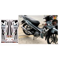 Tem Wave Blade 110 Movistar Xám Xi Măng  - Decal In Chất Lượng