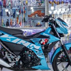 Tem Rời Raider Fi 150 King Drag Xám Trắng