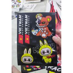 Combo tem sticker gấu quỷ bạo lực-gâú dâu-em bé nín dễ thương mẫu mới