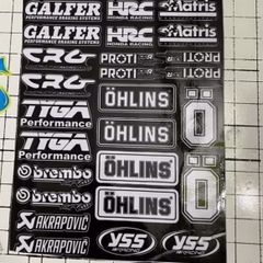 FREE SHIP + SALE SỐC +DECAL PVC 5 LỚP CHẤT LƯỢNG CAO LOGO STICKER trắng đen - Tem 3 Lớp  Cao Cấp