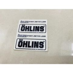 Cặp Tem ohlins in decal trong dán chân phuộc và lò xo sau. - Tem 3 Lớp  Cao Cấp