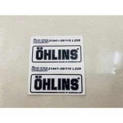 Cặp Tem ohlins in decal trong dán chân phuộc và lò xo sau. - Tem 3 Lớp  Cao Cấp
