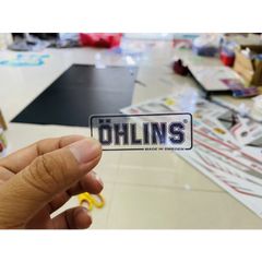 Cặp Tem ohlins in decal trong dán chân phuộc và lò xo sau. - Tem 3 Lớp  Cao Cấp
