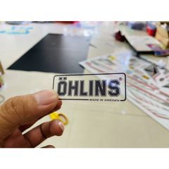 Cặp Tem ohlins in decal trong dán chân phuộc và lò xo sau. - Tem 3 Lớp  Cao Cấp