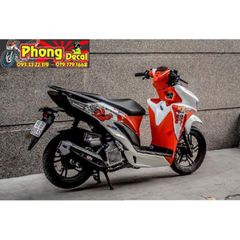 Tem Rời Decal Ốc Sên Dán Xe Honda Vario Trắng Phối Cam  - Decal In Chất Lượng