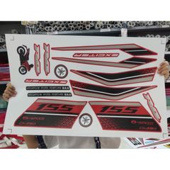 Tem Exciter 155 Đỏ Đô - Decal Nhám  - Decal In Chất Lượng