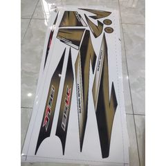 Tem Rời Dán Xe Exciter 2009 Mẫu LC 135 Đen Vàng Đồng Cực Đẹp, Hàng 3 Lớp Chất Lượng Cao Quyen Decal