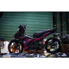 Tem rời exciter 150 đen hồng mẫu y15zr mới , tem 3 lớp bền màu - Decal Cao Cấp Nhất