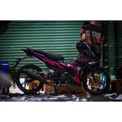 Tem rời exciter 150 đen hồng mẫu y15zr mới , tem 3 lớp bền màu - Decal Cao Cấp Nhất