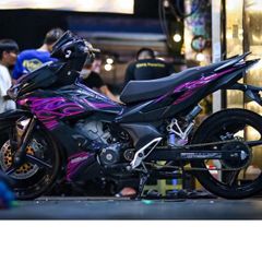 [FreeShip] [Ảnh thật] Tem rời Winner V2 - Mẫu RS150R lửa tím nổi bật - Chuẩn From cực đẹp Quyen Decal