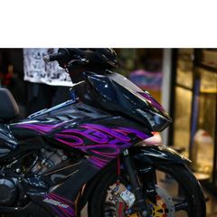 [FreeShip] [Ảnh thật] Tem rời Winner V2 - Mẫu RS150R lửa tím nổi bật - Chuẩn From cực đẹp Quyen Decal