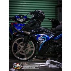 Temk Y15ZR hoa văn xanh gp cho Exciter 150 xe đen - tem rời cao cấp Cao Cấp