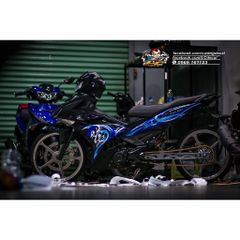 Temk Y15ZR hoa văn xanh gp cho Exciter 150 xe đen - tem rời cao cấp Cao Cấp