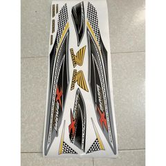 Tem rời Wave Alpha 2012 mẫu X dán xe xám Quyen Decal