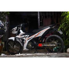 Tem rời satria full trắng cam