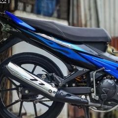 tem rời exciter 2006-2010 lửa xanh đen mẫu thịnh hành 2023 , tem 3 lớp bền màu - Decal Cao Cấp Nhất