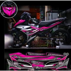 tem rời exciter 150 mẫu Y15ZR bạc đen phối đủ màu