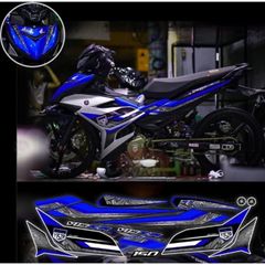 tem rời exciter 150 mẫu Y15ZR bạc đen phối đủ màu