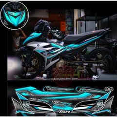 tem rời exciter 150 mẫu Y15ZR bạc đen phối đủ màu