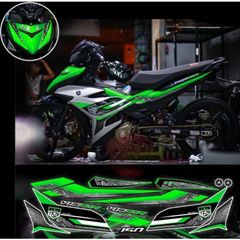 tem rời exciter 150 mẫu Y15ZR bạc đen phối đủ màu