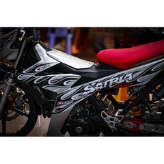 Tem rời satria lửa full bạc đen