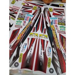 Tem Rời Sirius 110 Dán Xe Đỏ Bụng Đen - Tem Chuẩn Hình  - Decal In Chất Lượng