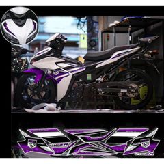 tem rời exciter 155 mẫu Malay xe trắng phối nhiều màu