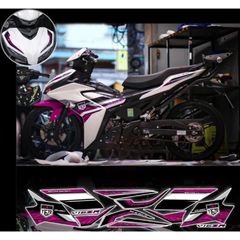 tem rời exciter 155 mẫu Malay xe trắng phối nhiều màu