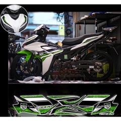 tem rời exciter 155 mẫu Malay xe trắng phối nhiều màu