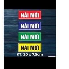 Tem chữ Nái Mới dán xe điện,ô tô