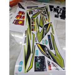 Tem Rời Honda Winner Rs V1 Đen Xanh Dạ Quang  - Decal In Chất Lượng