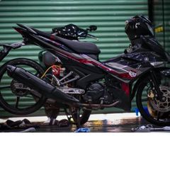 Tem rời exciter 150 đỏ đen cover 2023 đẹp , tem 3 lớp bền màu - Decal Cao Cấp Nhất