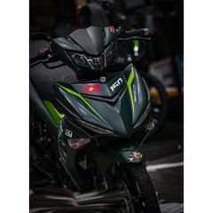 Tem rời Exciter 150 mẫu MX King 2019 xanh lá rêu, in sắc nét, 3 lớp không bay màu CM00014 1 2