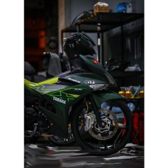 Tem rời Exciter 150 mẫu MX King 2019 xanh lá rêu, in sắc nét, 3 lớp không bay màu CM00014 1 2
