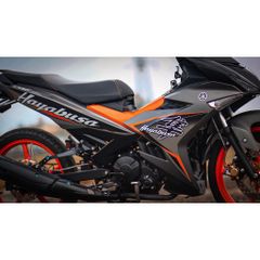 Tem rời mẫu Hayabusa cam cho Ex 150 xám đen - tem cao cấp không bay màu Quyen Decal