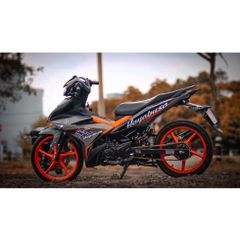Tem rời mẫu Hayabusa cam cho Ex 150 xám đen - tem cao cấp không bay màu Quyen Decal