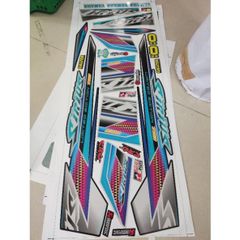 Tem Rời Sirius 110 Xám Đen - Tem Chuẩn  - Decal In Chất Lượng