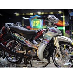 Tem Rời Sirius 110 Xám Đen - Tem Chuẩn  - Decal In Chất Lượng