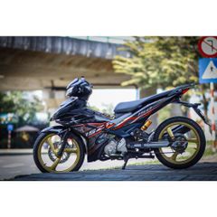 Tem Rời Dán Xe Exciter 150 Mẫu Chữ Y15 ZR Cam Bạc Đen Cực Hot, Hàng 3 Lớp Chất Lượng Cao Quyen Decal